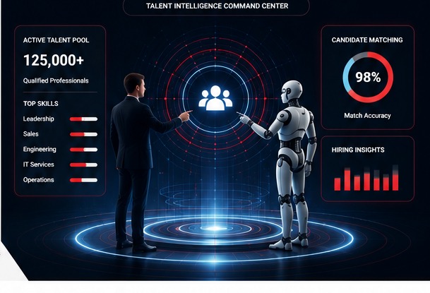 Human and AI talent intelligence visual
